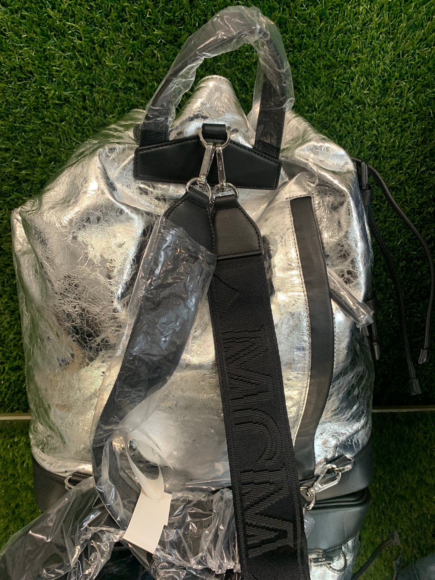 MCM Oversize Metallic Backpack